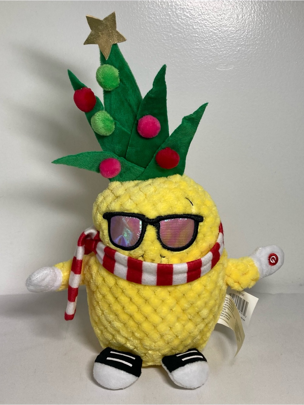 Gemmy Musical Dancing Pina Colada Pineapple Christmas 13" Plush Animated WORKS